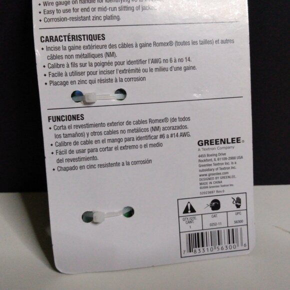 New Greenlee 0252-11 NM Cable Ripper - Picture 5 of 8